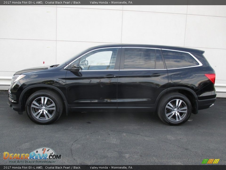 2017 Honda Pilot EX-L AWD Crystal Black Pearl / Black Photo #2