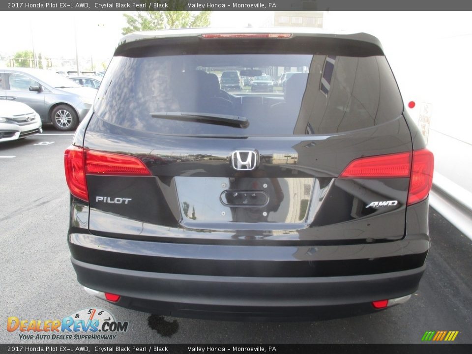 2017 Honda Pilot EX-L AWD Crystal Black Pearl / Black Photo #4