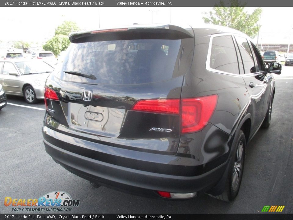 2017 Honda Pilot EX-L AWD Crystal Black Pearl / Black Photo #5