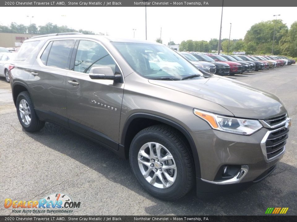 2020 Chevrolet Traverse LT AWD Stone Gray Metallic / Jet Black Photo #7