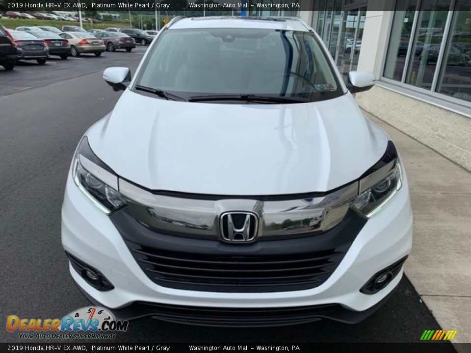 2019 Honda HR-V EX AWD Platinum White Pearl / Gray Photo #3