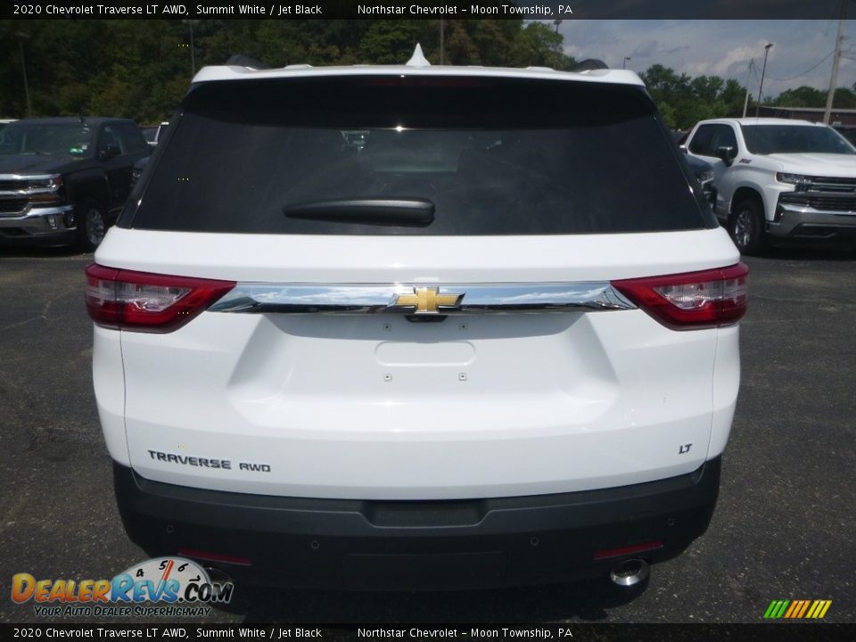 2020 Chevrolet Traverse LT AWD Summit White / Jet Black Photo #4