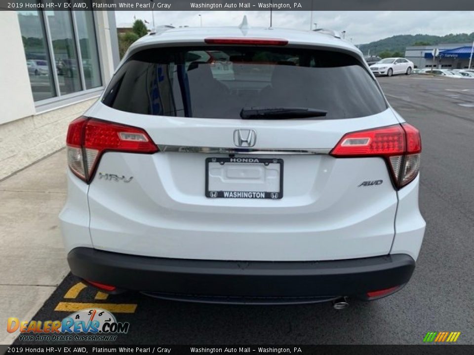 2019 Honda HR-V EX AWD Platinum White Pearl / Gray Photo #6