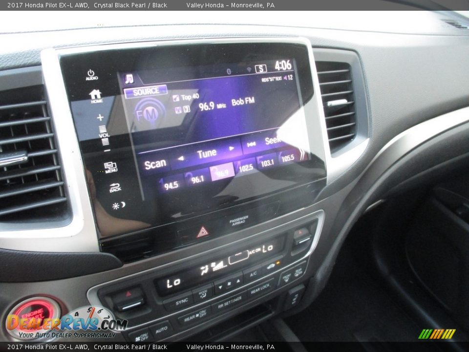 2017 Honda Pilot EX-L AWD Crystal Black Pearl / Black Photo #16