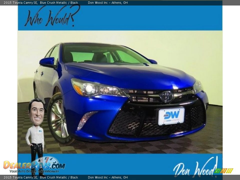 2015 Toyota Camry SE Blue Crush Metallic / Black Photo #1