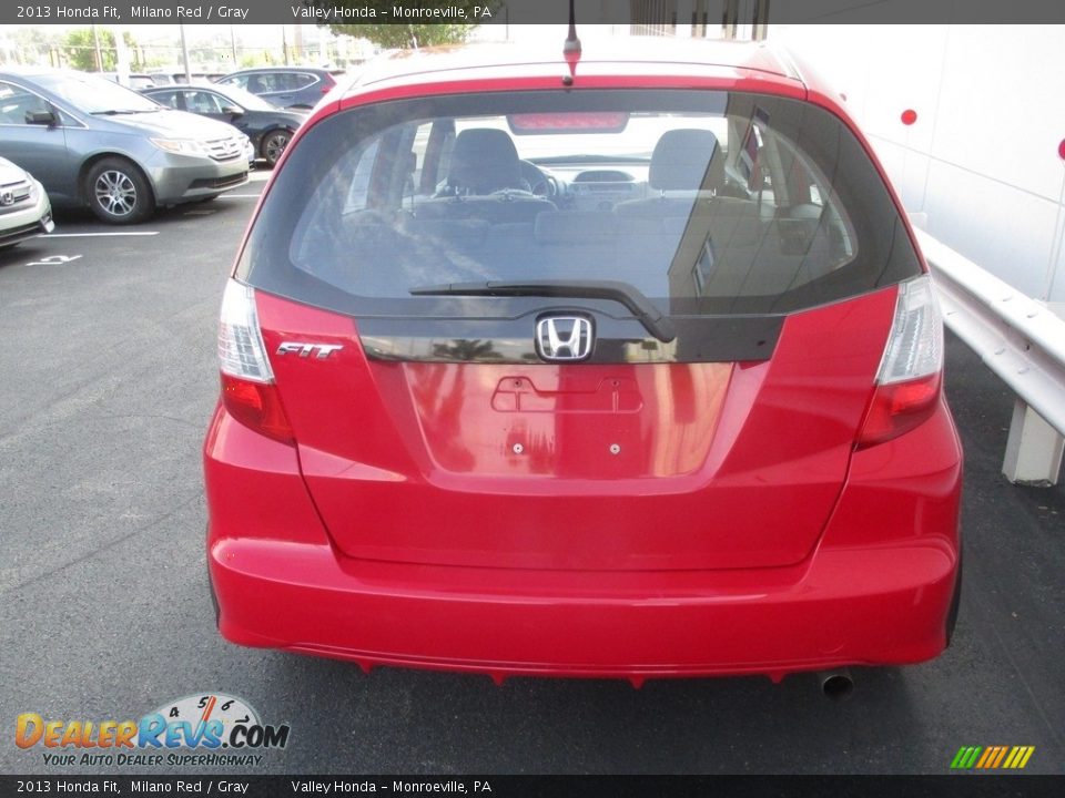 2013 Honda Fit Milano Red / Gray Photo #4