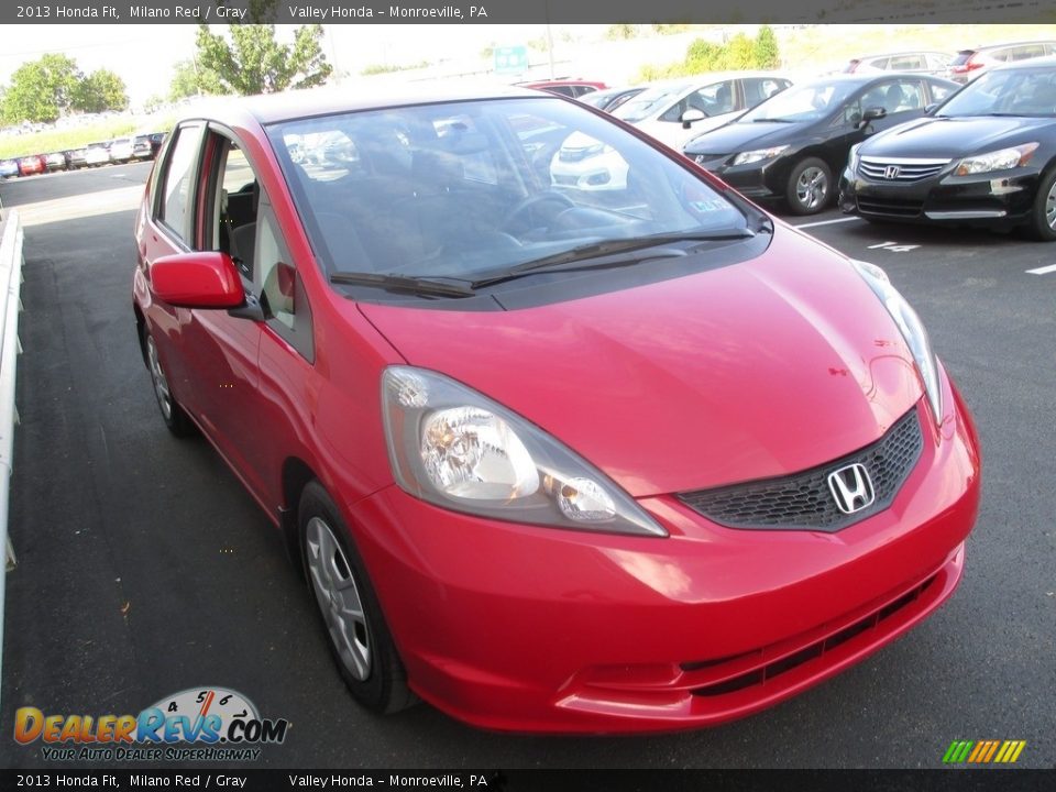 2013 Honda Fit Milano Red / Gray Photo #7