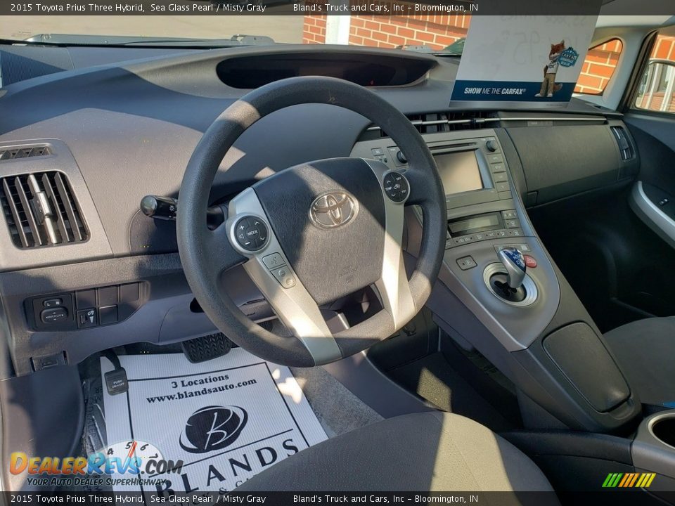 2015 Toyota Prius Three Hybrid Sea Glass Pearl / Misty Gray Photo #8