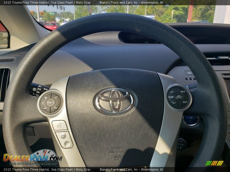 2015 Toyota Prius Three Hybrid Sea Glass Pearl / Misty Gray Photo #10