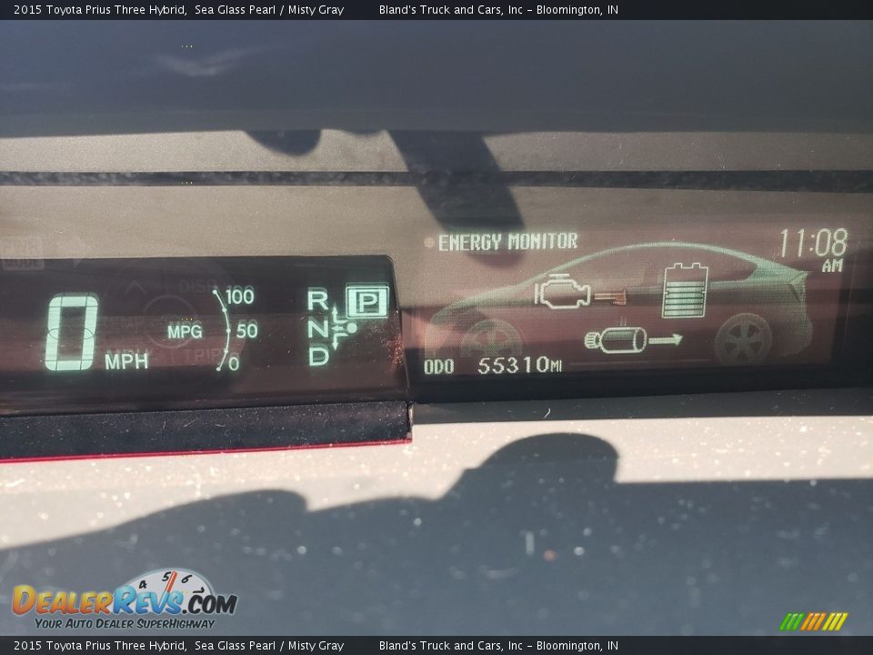 2015 Toyota Prius Three Hybrid Sea Glass Pearl / Misty Gray Photo #16