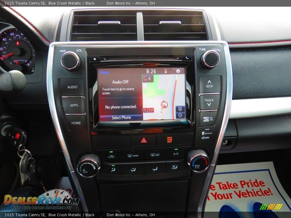 2015 Toyota Camry SE Blue Crush Metallic / Black Photo #36