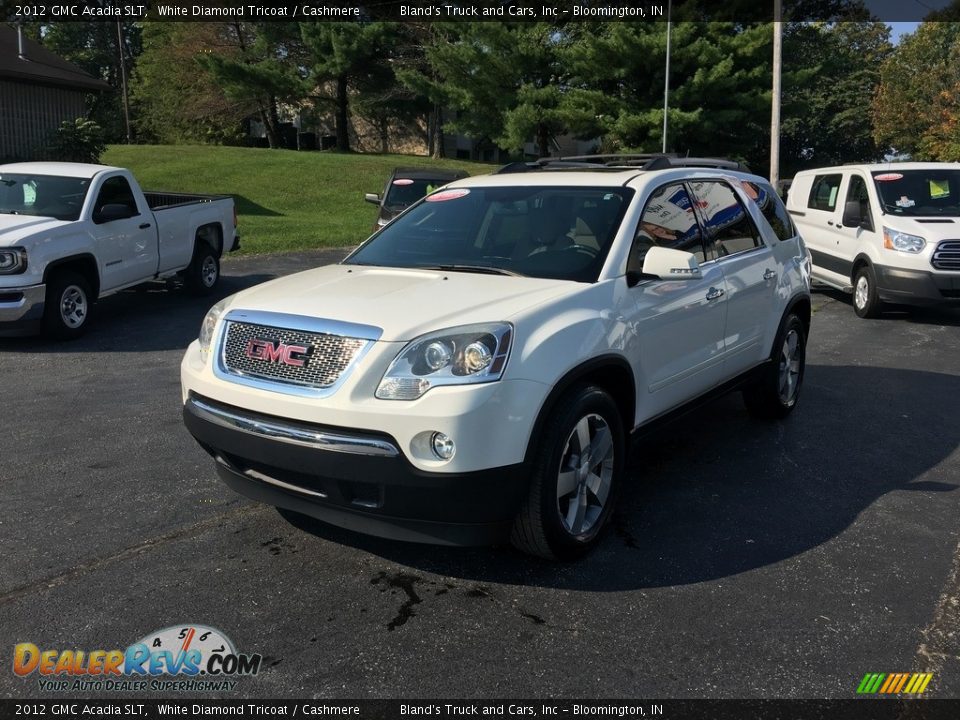 2012 GMC Acadia SLT White Diamond Tricoat / Cashmere Photo #2