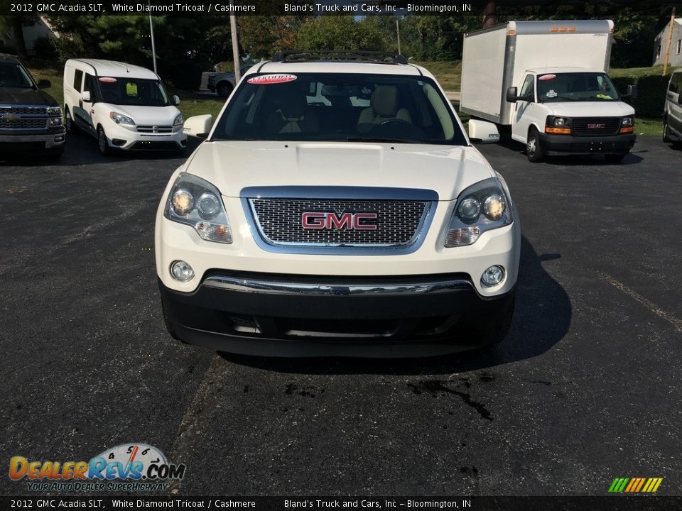 2012 GMC Acadia SLT White Diamond Tricoat / Cashmere Photo #3