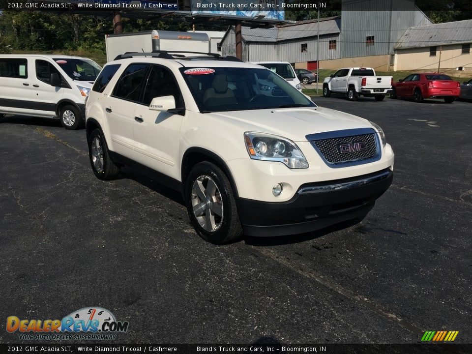 2012 GMC Acadia SLT White Diamond Tricoat / Cashmere Photo #4
