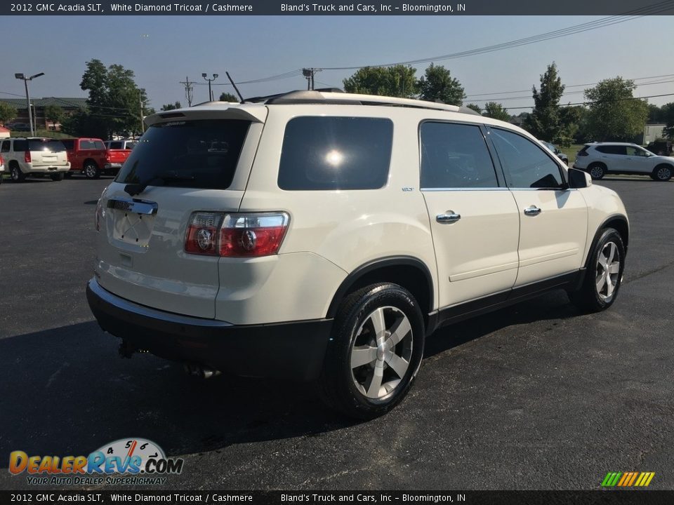 2012 GMC Acadia SLT White Diamond Tricoat / Cashmere Photo #6