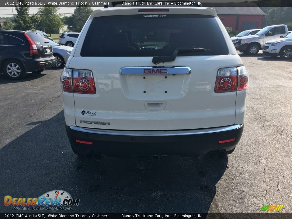2012 GMC Acadia SLT White Diamond Tricoat / Cashmere Photo #7