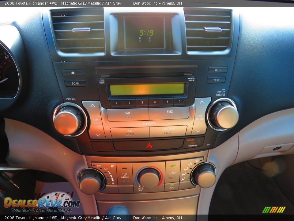 2008 Toyota Highlander 4WD Magnetic Gray Metallic / Ash Gray Photo #35