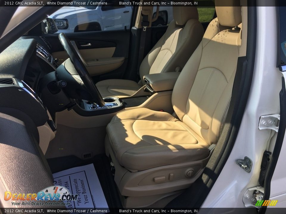 2012 GMC Acadia SLT White Diamond Tricoat / Cashmere Photo #14