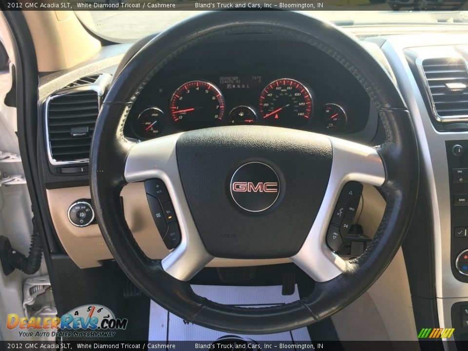2012 GMC Acadia SLT White Diamond Tricoat / Cashmere Photo #15