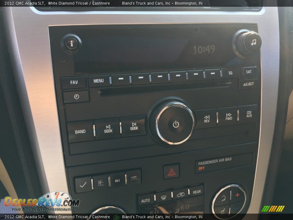 2012 GMC Acadia SLT White Diamond Tricoat / Cashmere Photo #22