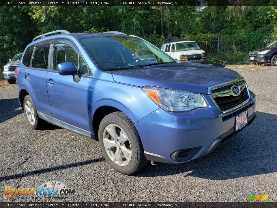 2015 Subaru Forester 2.5i Premium Quartz Blue Pearl / Gray Photo #1