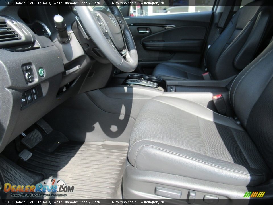 2017 Honda Pilot Elite AWD White Diamond Pearl / Black Photo #9