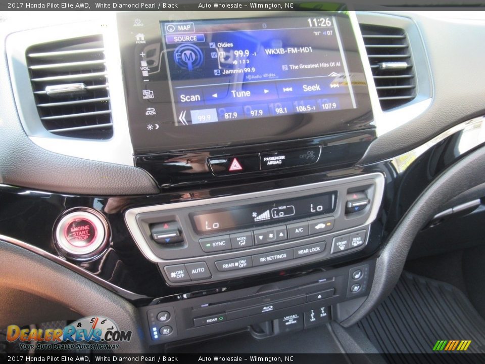 2017 Honda Pilot Elite AWD White Diamond Pearl / Black Photo #17