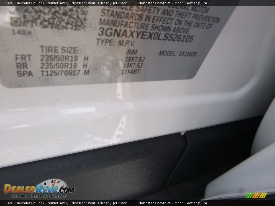 2020 Chevrolet Equinox Premier AWD Iridescent Pearl Tricoat / Jet Black Photo #15