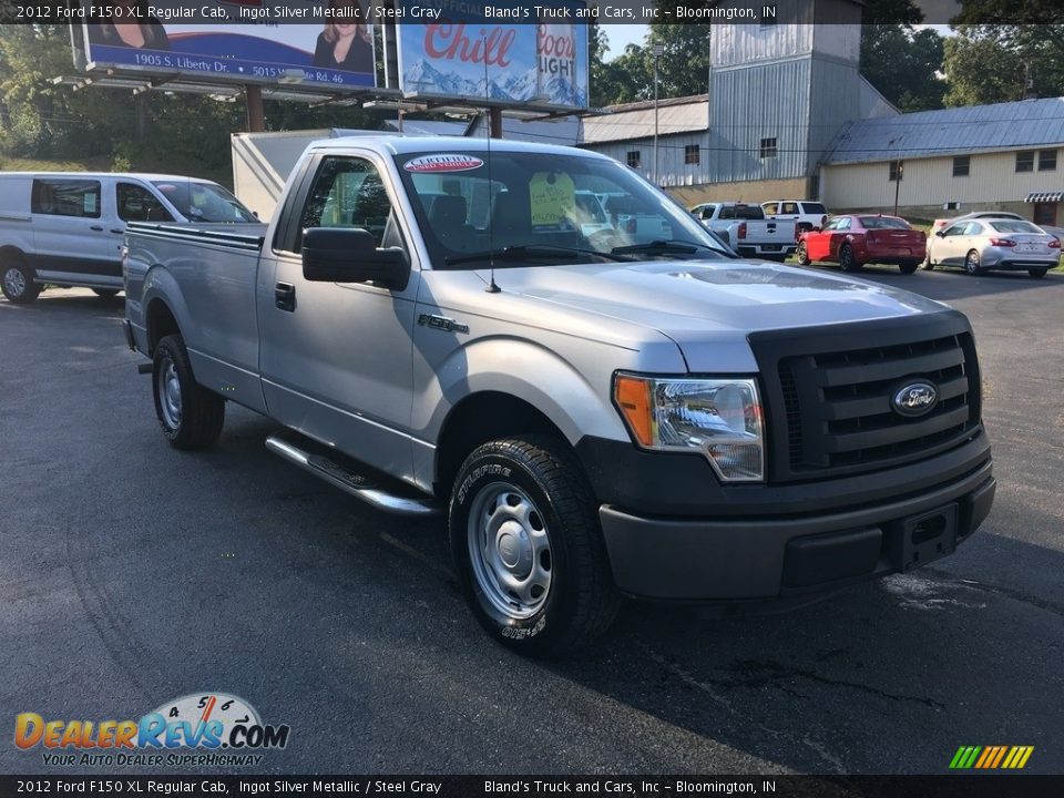 2012 Ford F150 XL Regular Cab Ingot Silver Metallic / Steel Gray Photo #4