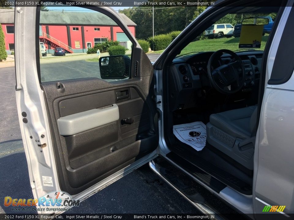 2012 Ford F150 XL Regular Cab Ingot Silver Metallic / Steel Gray Photo #10