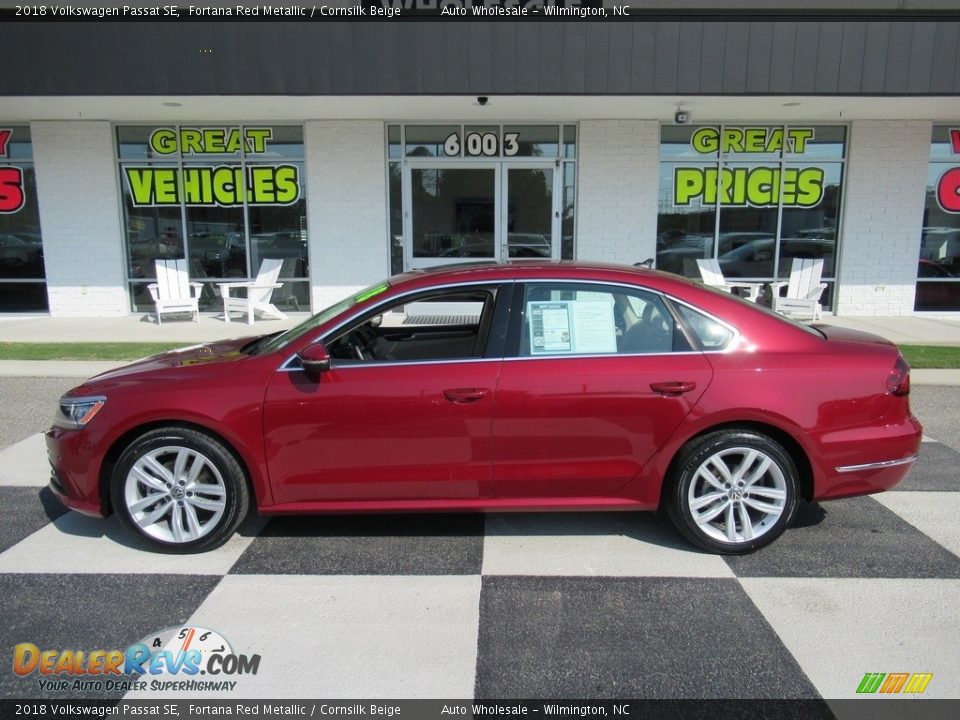 2018 Volkswagen Passat SE Fortana Red Metallic / Cornsilk Beige Photo #1