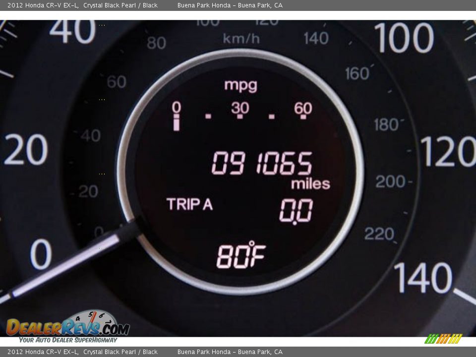 2012 Honda CR-V EX-L Crystal Black Pearl / Black Photo #6