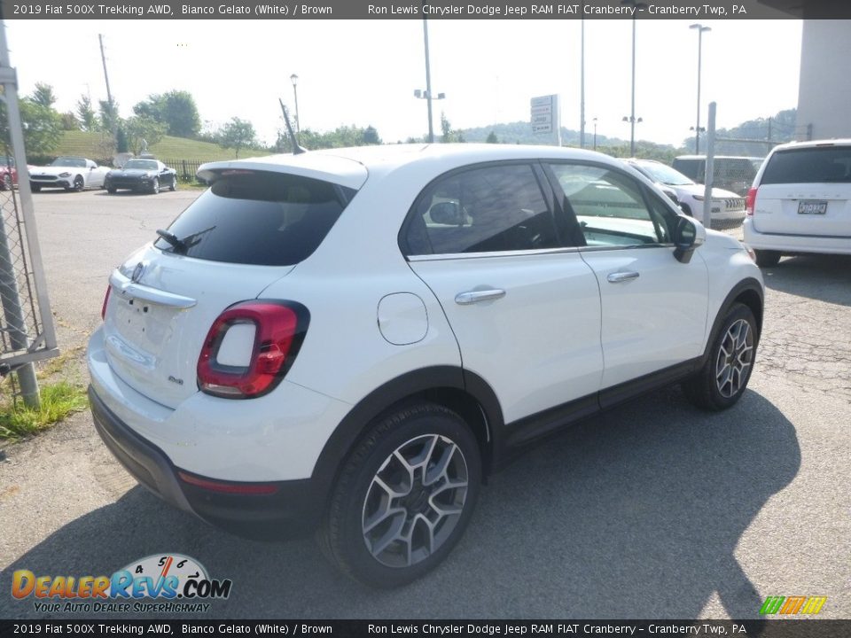 2019 Fiat 500X Trekking AWD Bianco Gelato (White) / Brown Photo #5