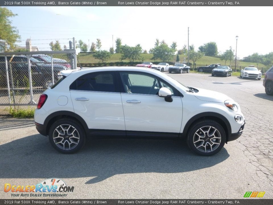2019 Fiat 500X Trekking AWD Bianco Gelato (White) / Brown Photo #6