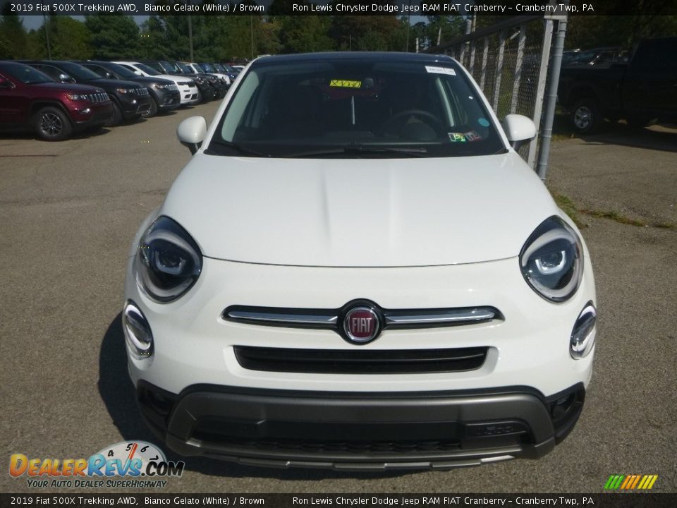 2019 Fiat 500X Trekking AWD Bianco Gelato (White) / Brown Photo #8