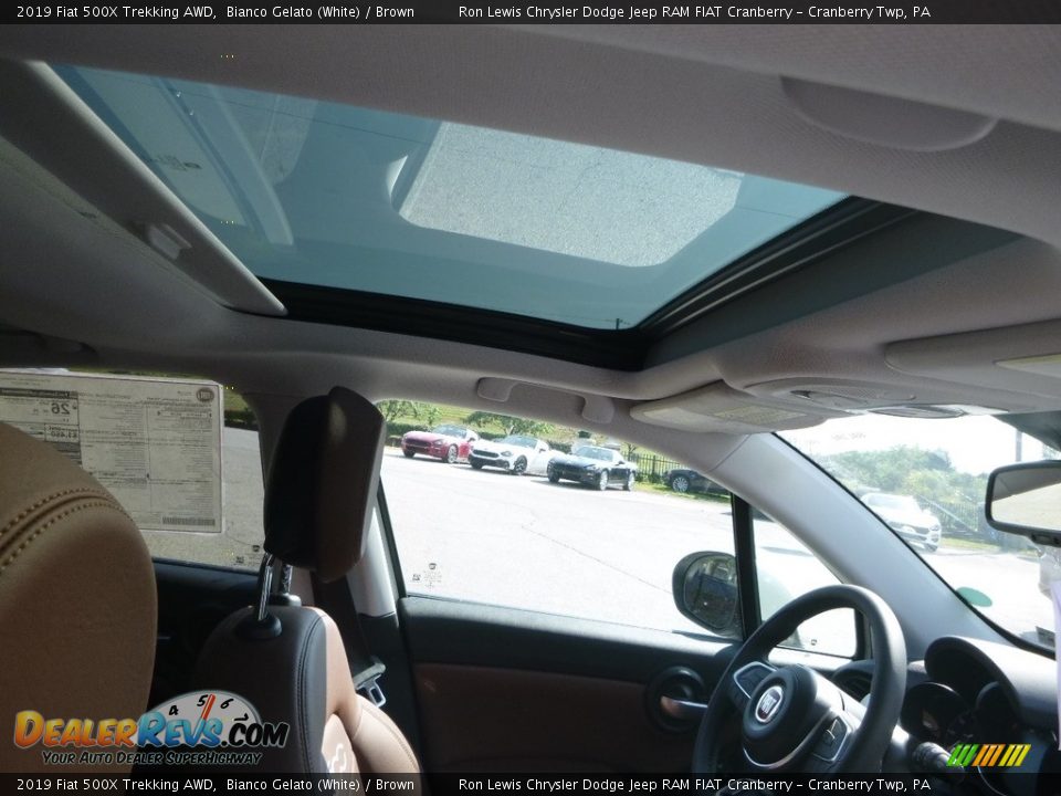 2019 Fiat 500X Trekking AWD Bianco Gelato (White) / Brown Photo #12