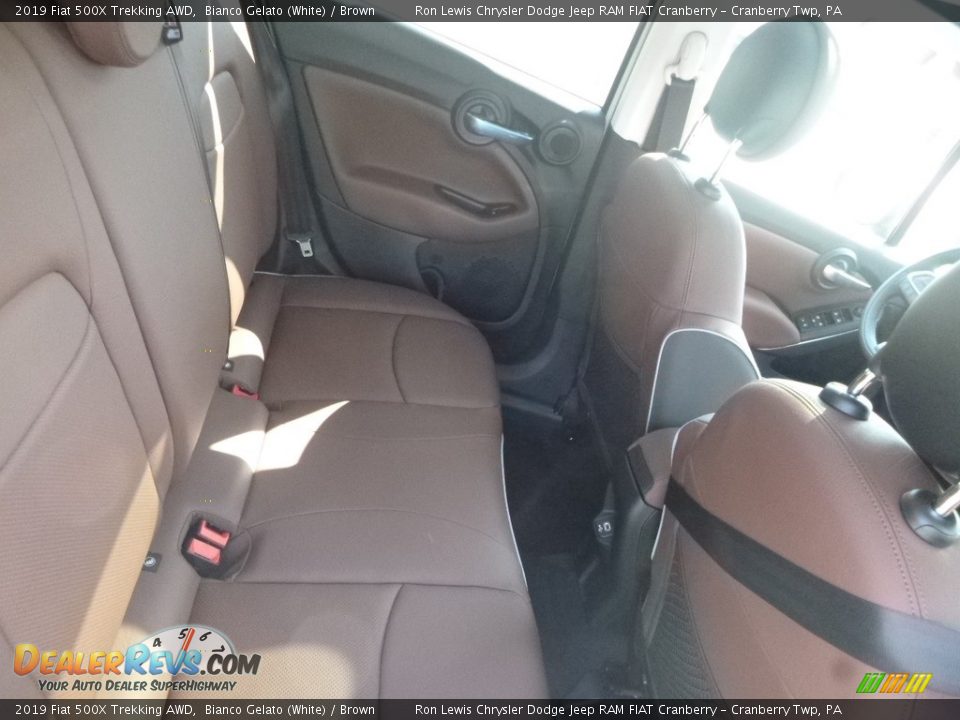 2019 Fiat 500X Trekking AWD Bianco Gelato (White) / Brown Photo #13