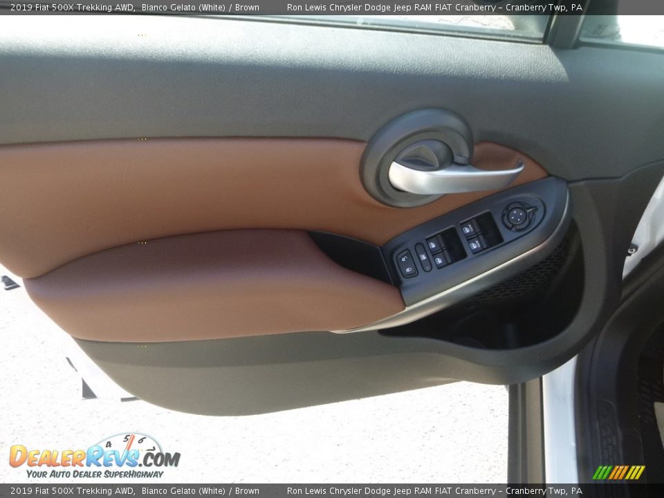 2019 Fiat 500X Trekking AWD Bianco Gelato (White) / Brown Photo #15