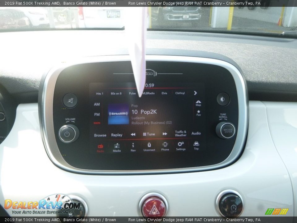 2019 Fiat 500X Trekking AWD Bianco Gelato (White) / Brown Photo #17