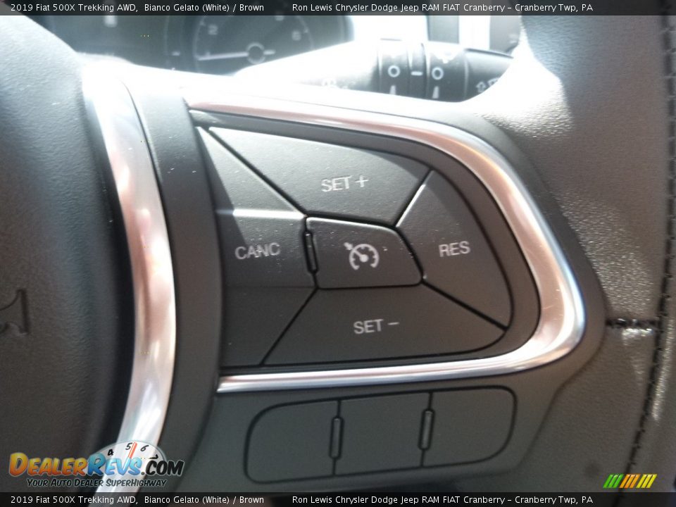 2019 Fiat 500X Trekking AWD Bianco Gelato (White) / Brown Photo #19