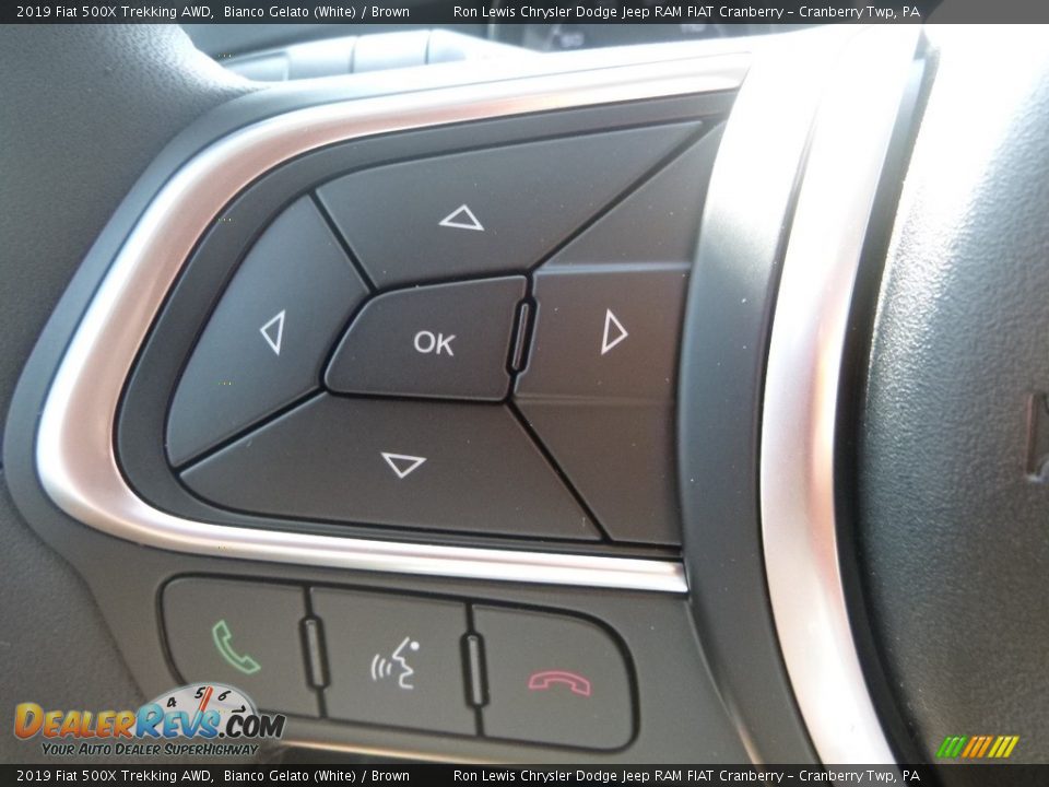 2019 Fiat 500X Trekking AWD Bianco Gelato (White) / Brown Photo #20