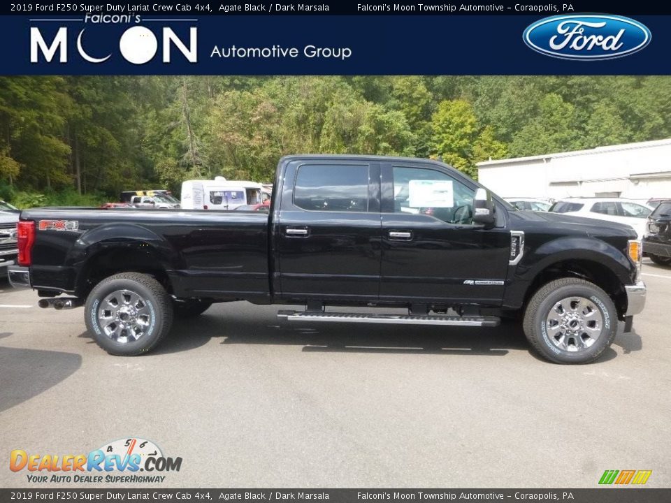 2019 Ford F250 Super Duty Lariat Crew Cab 4x4 Agate Black / Dark Marsala Photo #1