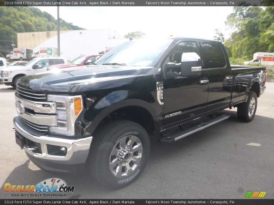 2019 Ford F250 Super Duty Lariat Crew Cab 4x4 Agate Black / Dark Marsala Photo #5