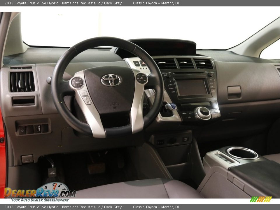 2013 Toyota Prius v Five Hybrid Barcelona Red Metallic / Dark Gray Photo #6