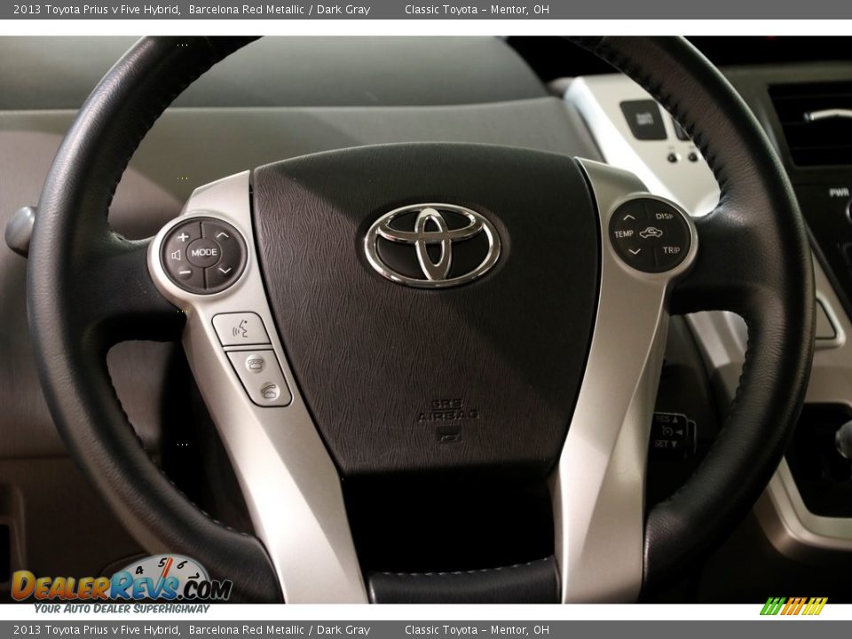 2013 Toyota Prius v Five Hybrid Barcelona Red Metallic / Dark Gray Photo #7