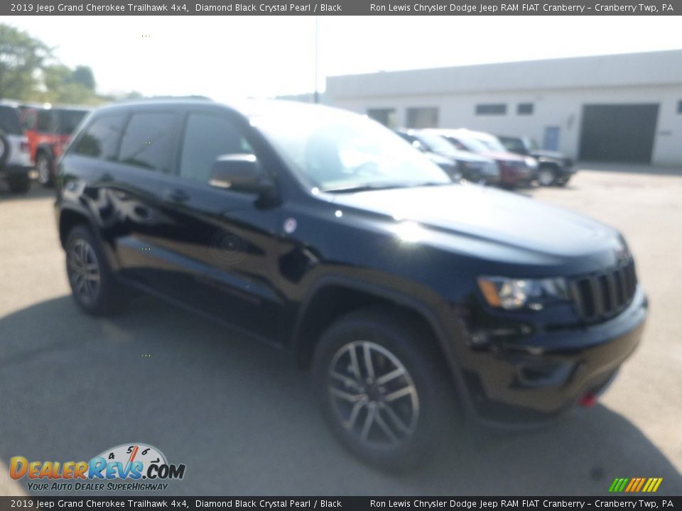 2019 Jeep Grand Cherokee Trailhawk 4x4 Diamond Black Crystal Pearl / Black Photo #7