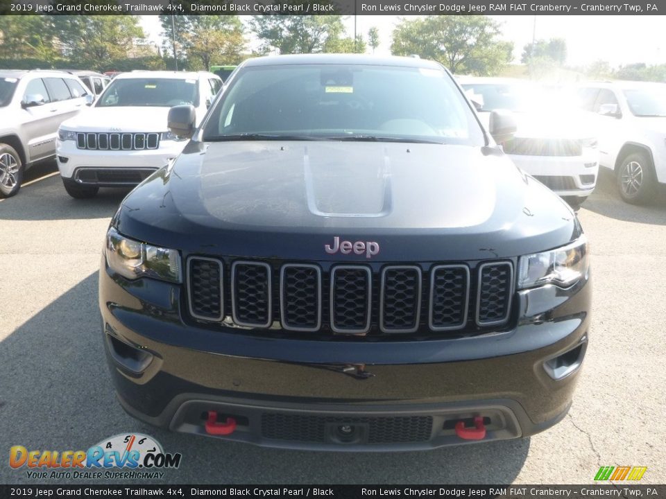 2019 Jeep Grand Cherokee Trailhawk 4x4 Diamond Black Crystal Pearl / Black Photo #8