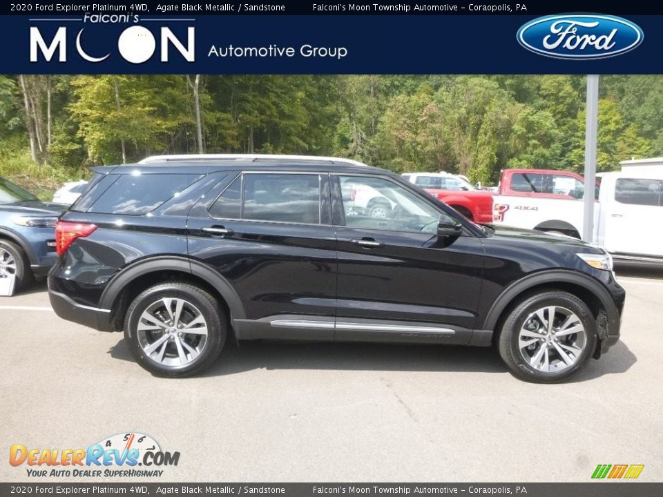 2020 Ford Explorer Platinum 4WD Agate Black Metallic / Sandstone Photo #1