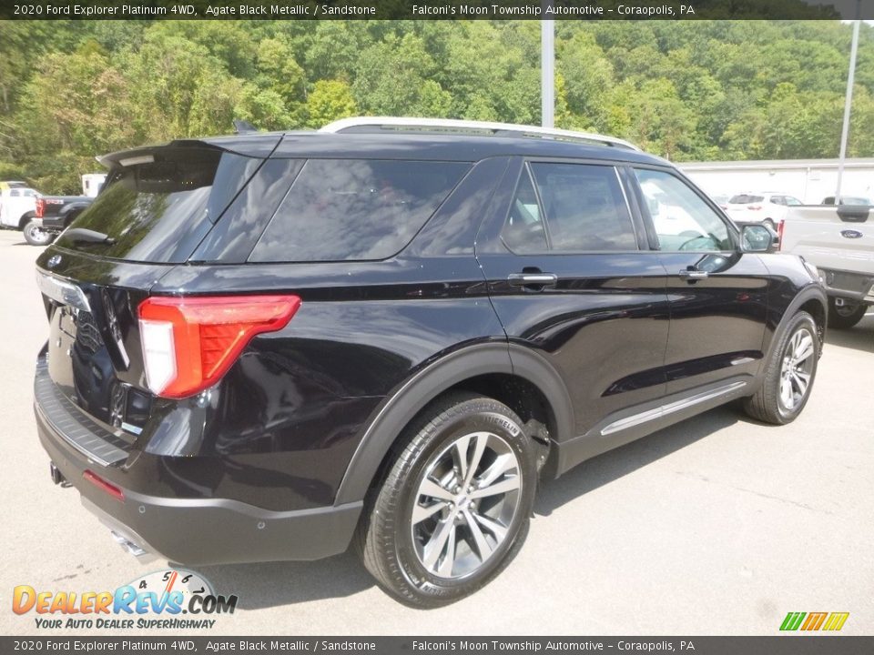 2020 Ford Explorer Platinum 4WD Agate Black Metallic / Sandstone Photo #2