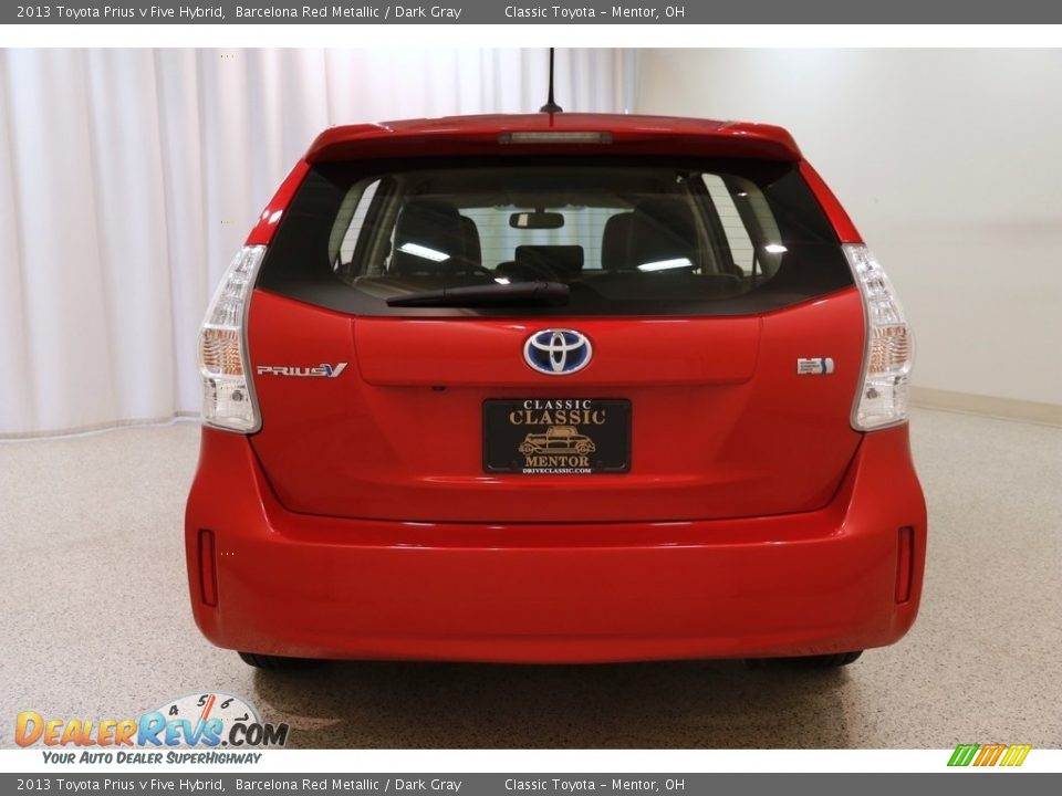 2013 Toyota Prius v Five Hybrid Barcelona Red Metallic / Dark Gray Photo #21
